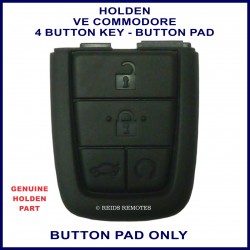 Holden VE Commodore 4 button flip or fixed blade remote key button pad replacement