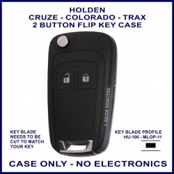 Holden Cruze Colorado & Trax 2 button flip key shell only - no electronics