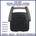 Holden Astra TS, Vectra JR JS & Zafira TT 2 button fixed blade key remote case replacement