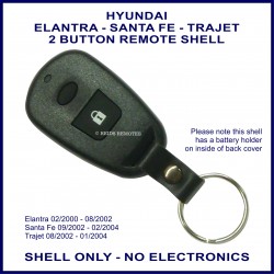 Hyundai Santa Fe Trajet or Elantra remote shell with battery holder