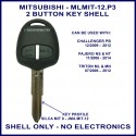 Mitsubishi Challenger PB - Pajero NS NT & Triton ML MN - 2 button key shell