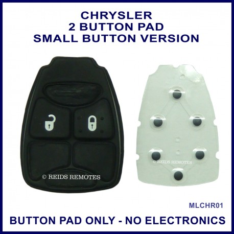 Chrysler 2 button remote key button pad only - small button version