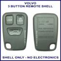 Volvo C70 S40 S70 V40 V70 replacement 3 button remote shell only