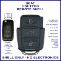 Seat 3 button flip key remote case section replacement