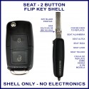 Seat 2 button flip key replacement shell