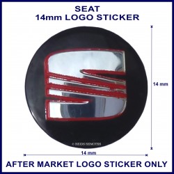 Seat 14 mm logo sticker for use on flip keys