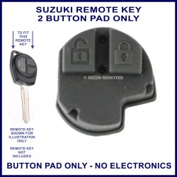 Suzuki 2 button remote key - replacement rubber button pad only