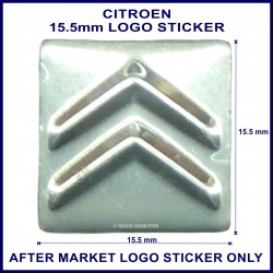 Citroen 15.5 mm x 15.5 mm logo sticker for use on flip keys