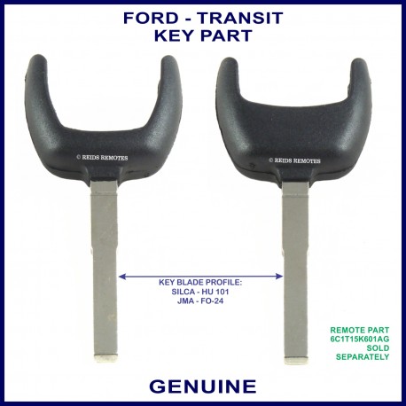 Ford Transit remote key - key part Silca HU101 or JMA FO-24 profile