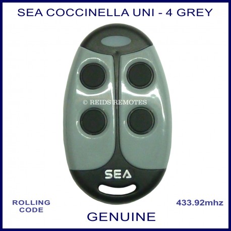 SEA Coccinella Uni - 4 button grey and black gate remote