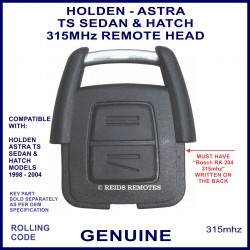 Holden Astra TS 1998-2004 remote key Bosch RK 204 315 MHz
