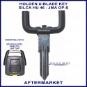 Holden u-blade key to fit Astra or Vectra remote head Silca HU46