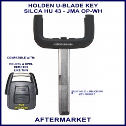 Holden u-blade key to fit Astra remote head Silca HU43 or JMA OP-WH