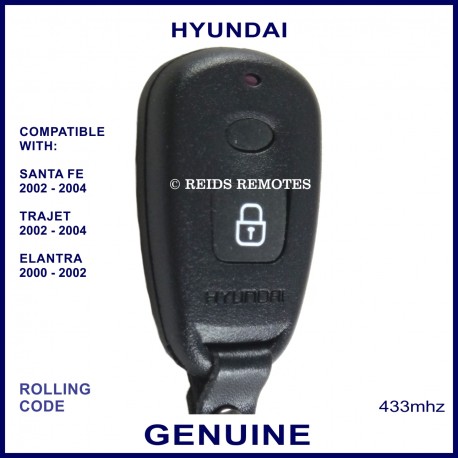 CLE POUR HYUNDAI MATRIX SANTRA FE ELANTRA TRAJET 433 MHz