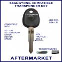 Ssangyong Actyon Sport Kyron Rexton & Stavic manual transponder key cut & cloned