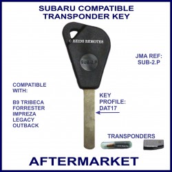 Subaru B9 Tribeca Forester Impreza Legacy & Outback compatible car key with transponder cloning & key cutting