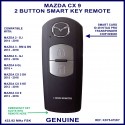 Mazda CX9 series 2013 - 2016 - genuine 2 button smart key remote KDY5 675DY - X1T6919H