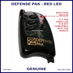 Defense Pak 3 black button black remote with RED LED