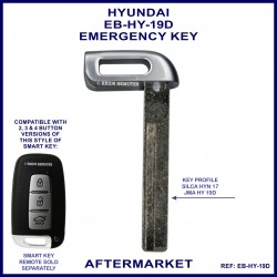 Hyundai emergency key blade for smart remote proximity key HY19D