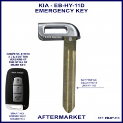 KIA emergency key blade for smart remote proximity key HY11D