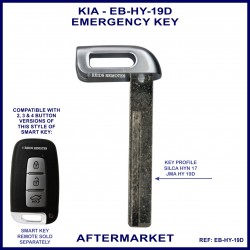KIA emergency key blade for smart remote proximity key HY19D
