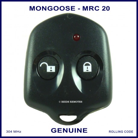 Mongoose MRC20 pre 2010 systems N4096 Z333 2 button car alarm remote control