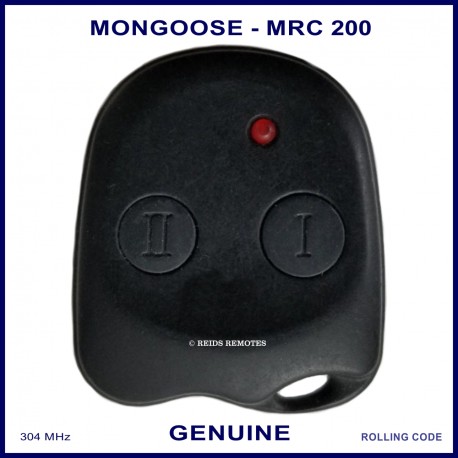 Mongoose MRC200 pre 2010 systems N4096 Z333 2 button car alarm remote control