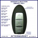 Nissan Navara Micra Juke Note Leaf & Cube 2 button smart key aftermarket