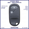 Honda MDX 2001 - 2006 2 button remote genuine G8D-349H-A