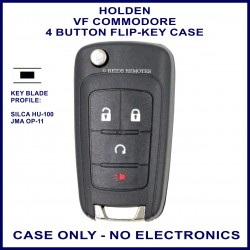Holden VF Commodore 4 button flip key shell only - no electronics