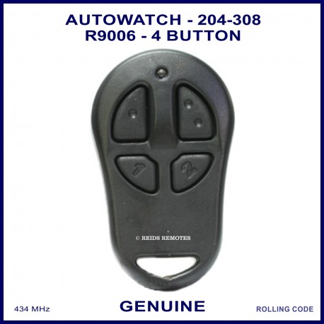 Auto Watch 204-308 R9006 SRD 1e  4 button black car alarm remote control FCC ID OXC-204