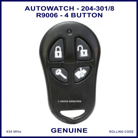 Auto Watch 204-301 R9006 SRD 1e  4 button black car alarm remote control FCC ID OXC-204