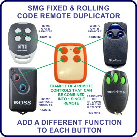 Cloning remote for fixed & rolling code remote controls