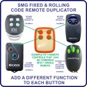 Cloning remote for fixed & rolling code remote controls - SMG-ROLL