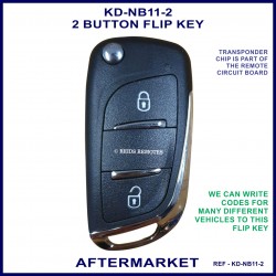 NB11-2 multifunction flip key with integrated transponder chip