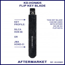 Honda HON66 flip key blade for use with KD flip keys