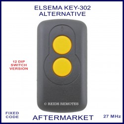 Elsema KEY-302 aftermarket 2 button 27mhz key ring size garage & gate remote control