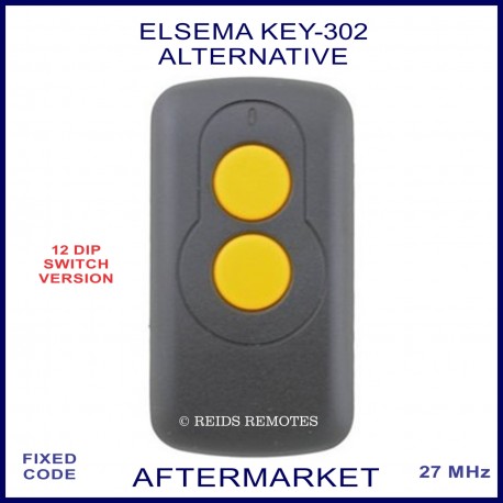 Elsema KEY-302 aftermarket 2 button 27mhz key ring size garage & gate remote control