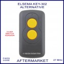Elsema KEY-302 aftermarket 2 button 27mhz key ring size garage & gate remote control