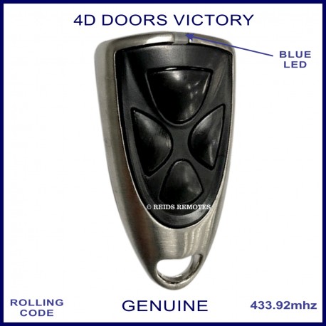 4D Doors Victory 4 button garage door remote with blue LED
