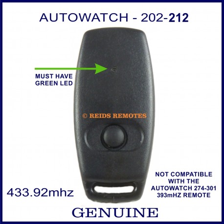 Auto Watch 202-002 1 button black car alarm remote control