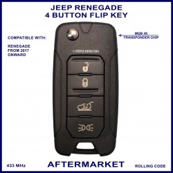Jeep Renegade 2017 4 button flip key aftermarket
