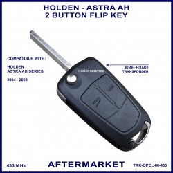 Holden Astra AH - 2 button aftermarket flip key Valeo 433 736 743-A