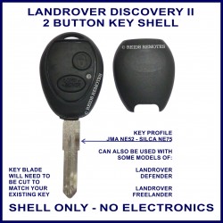 Land Rover Discover 2 button Valeo style key shell