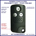 Honda Civic & CRV 2012 - 2016 smart key 72147-TR0-Q01 3 button 434 MHz