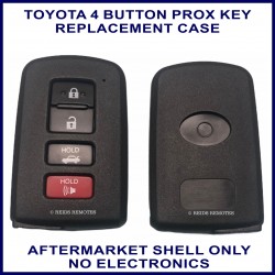 Toyota 4 button black proximity key shell replacement