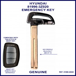Hyundai genuine proximity key - emergency blade 81996-3Z020