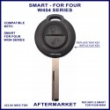 Smart Forfour W454 compatible 2 button remote car key