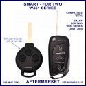 Smart Fortwo W451 compatible 3 button remote flip key