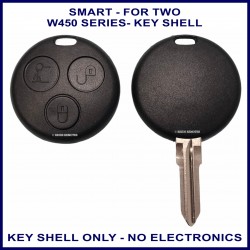 Smart Fortwo W450 compatible 3 button remote key shell - no electronics